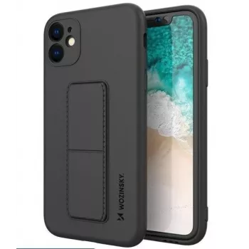 Wozinsky Apple iPhone 12 Pro Max Silicone Case with Stand Black