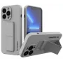Wozinsky Apple iPhone 13 Kickstand Case Silicone Case with Stand Grey