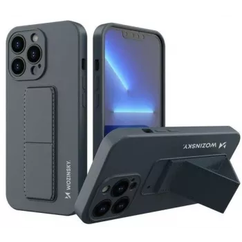Wozinsky Apple iPhone 13 Pro Kickstand Case Silicone Case with Stand Navy Blue