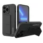 Wozinsky Apple iPhone 13 Pro Max Kickstand dėklas silikoninis su stoveliu juodas
