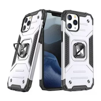 Wozinsky Apple iPhone 13 Pro Max Ring Armor Case Kickstand Tough Rugged Cover sidabrinis