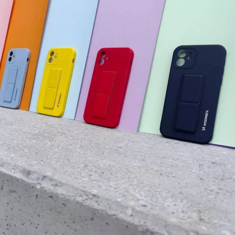 Wozinsky Samsung Galaxy S22 Plus dėklas su atrama, raudonos spalvos