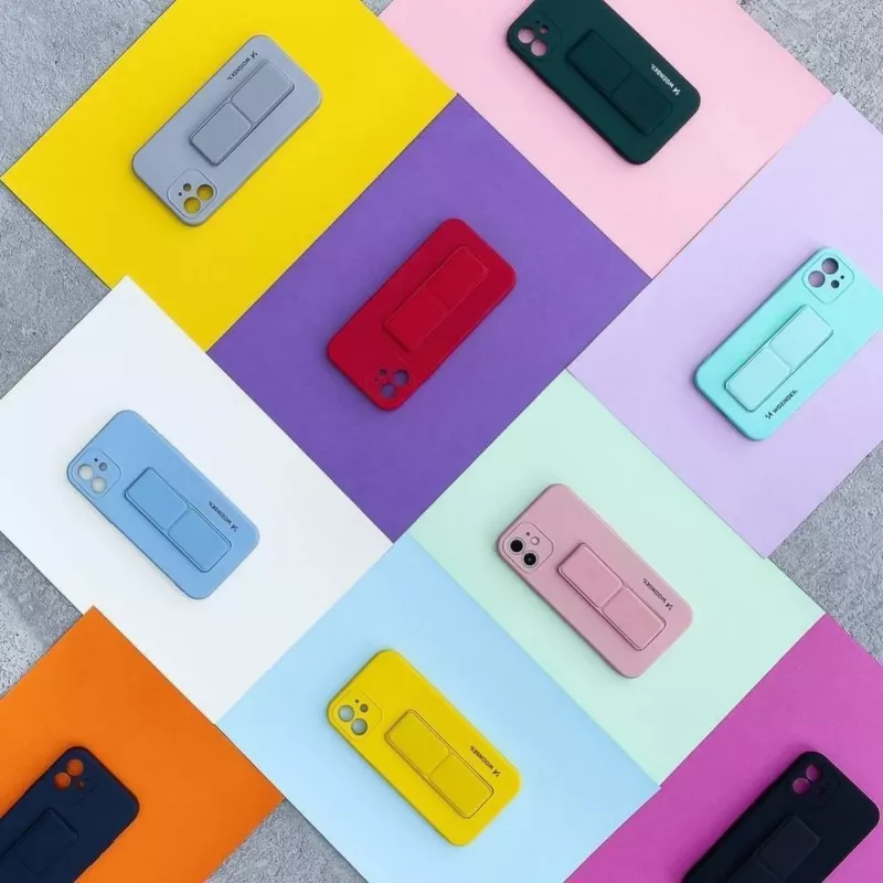 Wozinsky Samsung Galaxy S22 Plus dėklas su atrama, raudonos spalvos