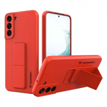 Wozinsky Samsung Galaxy S22 Plus dėklas su atrama, raudonos spalvos