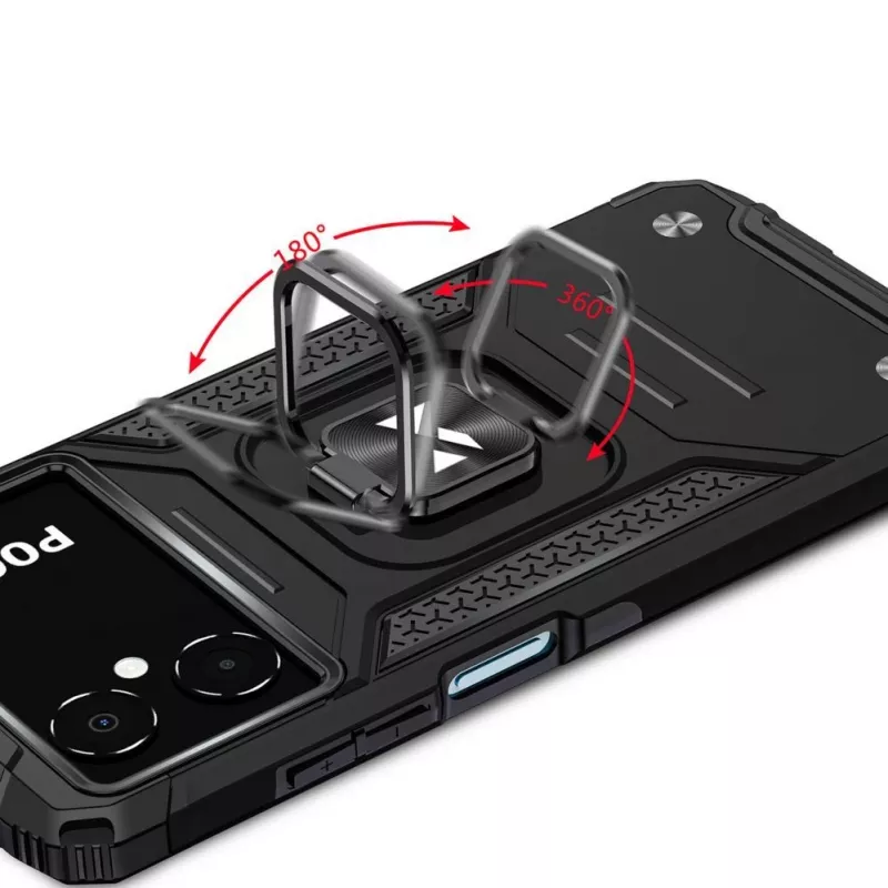 Wozinsky Ring Armor Case, Google Pixel 7 Pro dėklas, šarvuotas, su magnetiniu laikikliu, juodas
