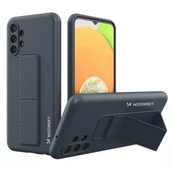 Wozinsky Samsung Galaxy A13 5G dėklas su atlenkiama kojelyte, silikoninis, tamsiai mėlynas
