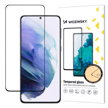 Wozinsky Super Durable Full Glue Tempered Glass Full Screen Protector with Frame Case Friendly for Samsung Galaxy S22 Black
