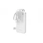 Wozinsky W11-W 10000mAh 10W Power Bank su įmontuotais kabeliais ir žibintuvėliu, baltas