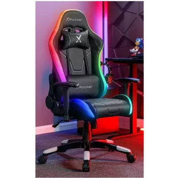 X Rocker Agility Compact eSports Gaming Office Chair su LED apšvietimu ir programėlės valdymu – Juoda (2023028)