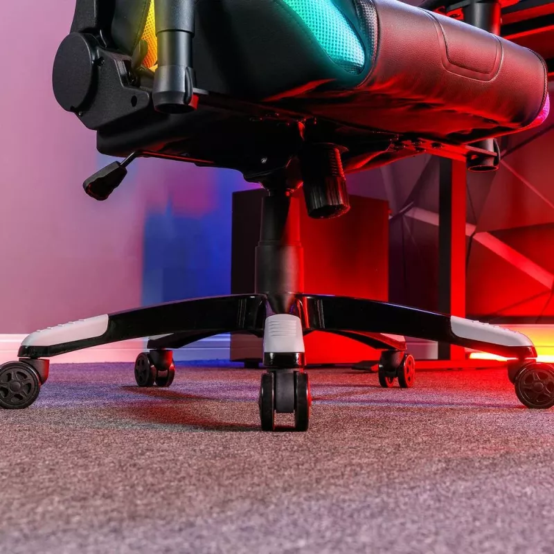 X Rocker Agility Compact eSports Gaming Office Chair su LED apšvietimu ir programėlės valdymu – Juoda (2023028)
