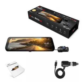 XBLITZ REFLEX 4K dviejų kanalų vaizdo registratorius su galine kamera, Wi-Fi, GPS, HDR, 4K UHD priekyje ir Full HD gale