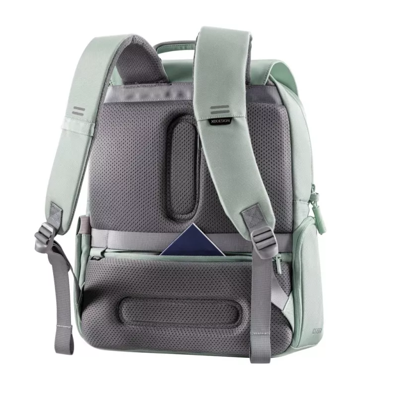 XD Design Soft Daypack Mint 15L perdirbto PET kuprinė nešiojamam kompiuteriui su USB prievadu ir RFID apsauga