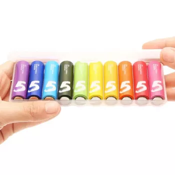 Xiaomi AA Rainbow šarminės baterijos (10 vnt.) – 1,5 V LR6, 7 metų galiojimas