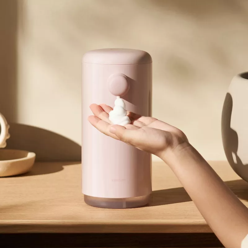 Xiaomi automatinis muilo dozatorius - rožinis (spalvų serija) | bekontaktis putojančio muilo dozatorius