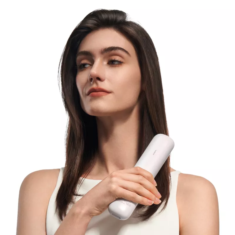 Xiaomi belaidis plaukų tiesinimo šepetys 2600mAh USB-C 3 temperatūros režimai 200°C joninis baltas