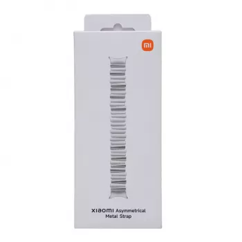 Xiaomi Smart Band 10 asimetrinis metalinis dirželis – sidabrinis