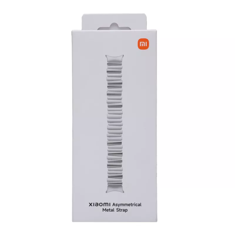 Xiaomi Smart Band 10 asimetrinis metalinis dirželis – sidabrinis