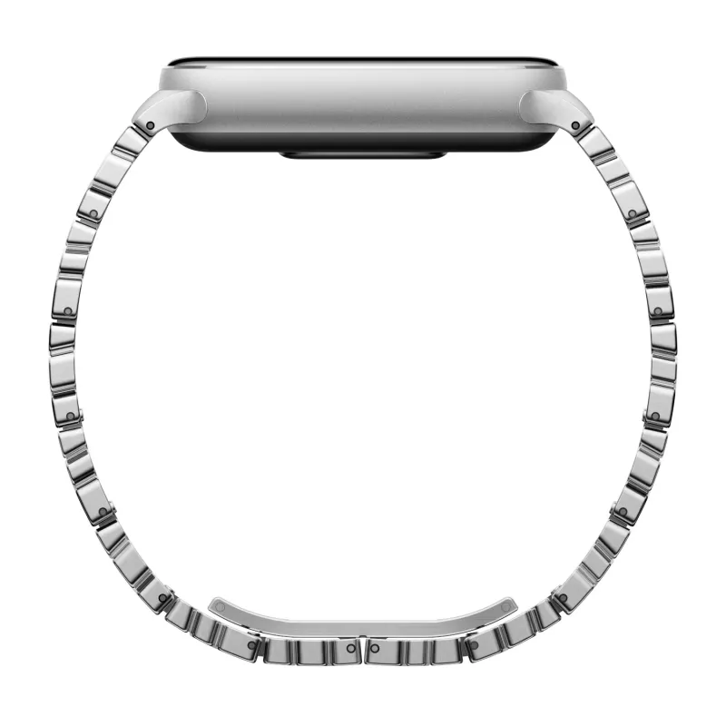 Xiaomi Smart Band 10 asimetrinis metalinis dirželis – sidabrinis