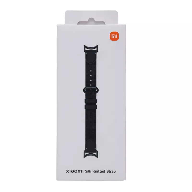 Xiaomi Smart Band 10 megzto šilko dirželis – juodas kaip anglis