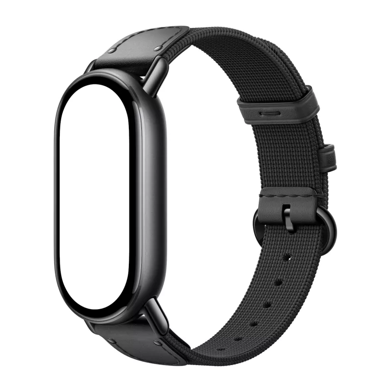 Xiaomi Smart Band 10 megzto šilko dirželis – juodas kaip anglis