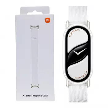Xiaomi Smart Band 10 magnetinis Kona odos dirželis – ledynų baltumo