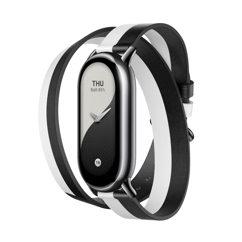 Xiaomi Smart Band 8 Double Wrap Strap - juoda ir balta
