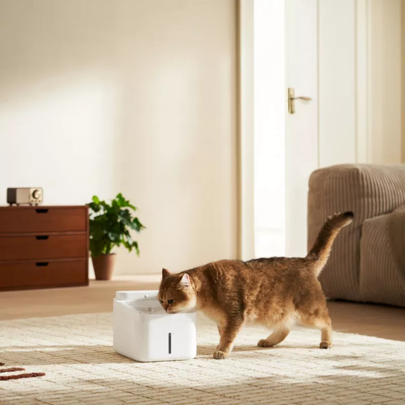 Xiaomi Smart Pet Fountain 2 - 2L automatinis vandens dozatorius katėms ir šunims su keturguba filtracija, programėlės valdymu, tyliu siurbliu, baltas