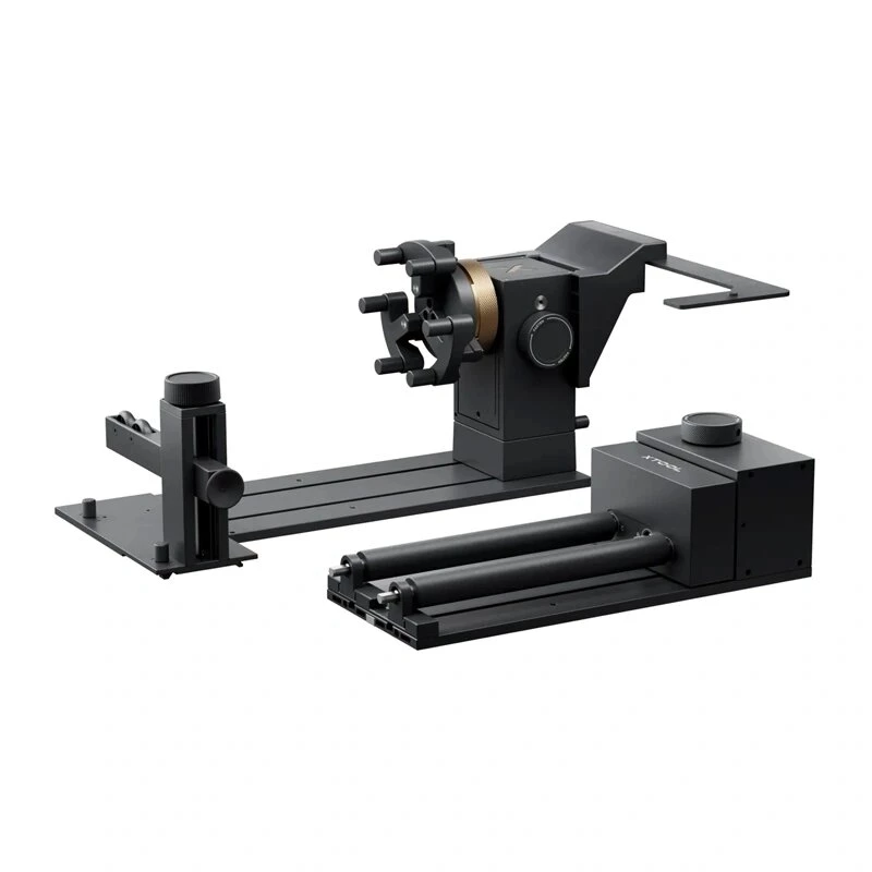 XTOOL RA3 Lite besisukantis adapteris – 4-in-1 rotacinis priedas xTool lazeriniams graviruotojams (griebtuvas, volelis, žiedas, sfera)