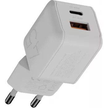 Xtorm NextGen GaN3 Ultra sieninis įkroviklis 45W PD USB-C USB-A baltas XECNG450