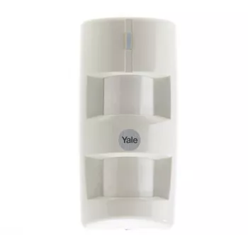 Yale SR-alarm lauko judesio jutiklis, PIR, IP55, 12 m aptikimo atstumas, 90° kampas, 3xAA baterijos, 868 MHz, skirtas Yale SR išmaniosioms signalizacijos sistemoms