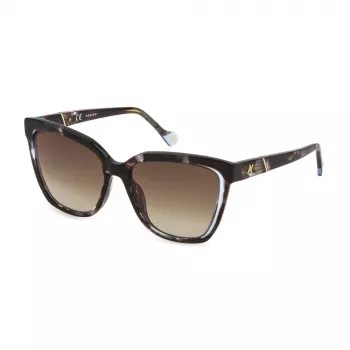 Yalea moteriški akiniai nuo saulės SYA028N5503KA Havana acetatinis rėmelis, rudi gradientiniai lęšiai 55/17/140 mm
