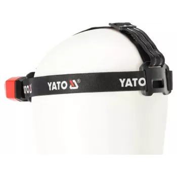 Yato YT-08594 COB LED darbinis žibintas su magnetiniu pagrindu ir pasukamu kabliu, 200 lm, 3x AA, juodas/raudonas