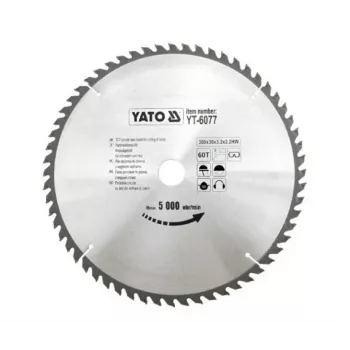Yato YT-6077 Diskinis pjūklo diskas 300mm x 30mm, 40 dantys, karbidiniai antgaliai medžiui