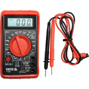 Yato YT-73080 Skaitmeninis multimetras su foniniu apšvietimu, rankiniu diapazonu, CAT II 600V