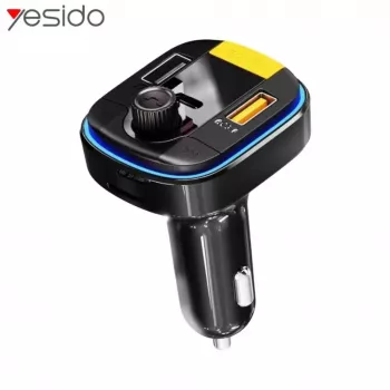 YESIDO Bluetooth į FM siųstuvą 43W Greitas Automobilinis Kroviklis Y45 Juodas