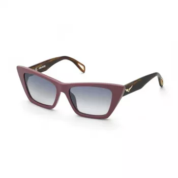 ZADIG & VOLTAIRE AKINIAI NUO SAULĖS SZV419-55816X Moteriški Acetato Rėmeliai Pilki Veidrodiniai Lęšiai 55/16/140 mm