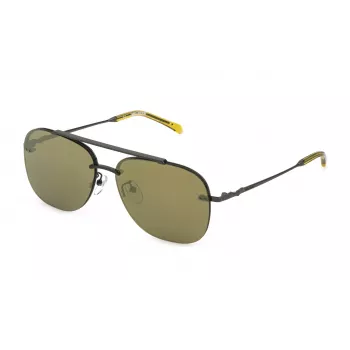 ZADIG & VOLTAIRE SZV277-60568G Vyriški Akiniai Nuo Saulės Havana/Ruda Rėmelio Žali Lęšiai 60/14/140 mm