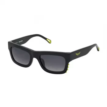 ZADIG & VOLTAIRE SZV303-52700Y Moteriški stačiakampiai akiniai nuo saulės Juodi/Pilki 52mm