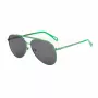 ZADIG & VOLTAIRE SZV415-600G09 Moteriški stačiakampiai akiniai nuo saulės - juodas acetato rėmelis, pilki polikarbonatiniai lęšiai, UV400 apsauga