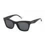 ZADIG & VOLTAIRE moteriški stačiakampiai akiniai nuo saulės SZV373-530700 juodi/pilki 53mm