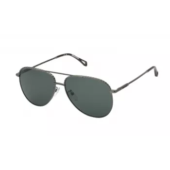 ZADIG & VOLTAIRE Moteriški Akiniai Nuo Saulės SZV378-580568 - Juodas Acetato Rėmelis, Pilki Polikarbonato Lęšiai, 58mm
