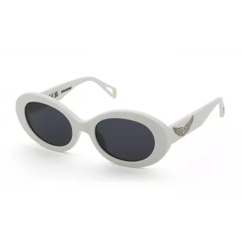 ZADIG & VOLTAIRE moteriški akiniai nuo saulės SZV460S5303GF – juodas acetatinis rėmelis, pilki gradientiniai lęšiai, 53 mm