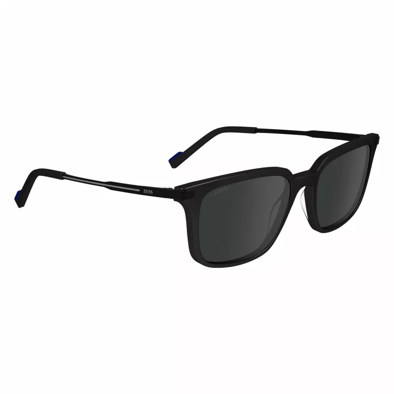 ZEISS MAN ZS24719S-1 Akiniai - Juodas Acetato Rėmelis, Pilki Polikarbonato Lęšiai, 54/18/145 mm