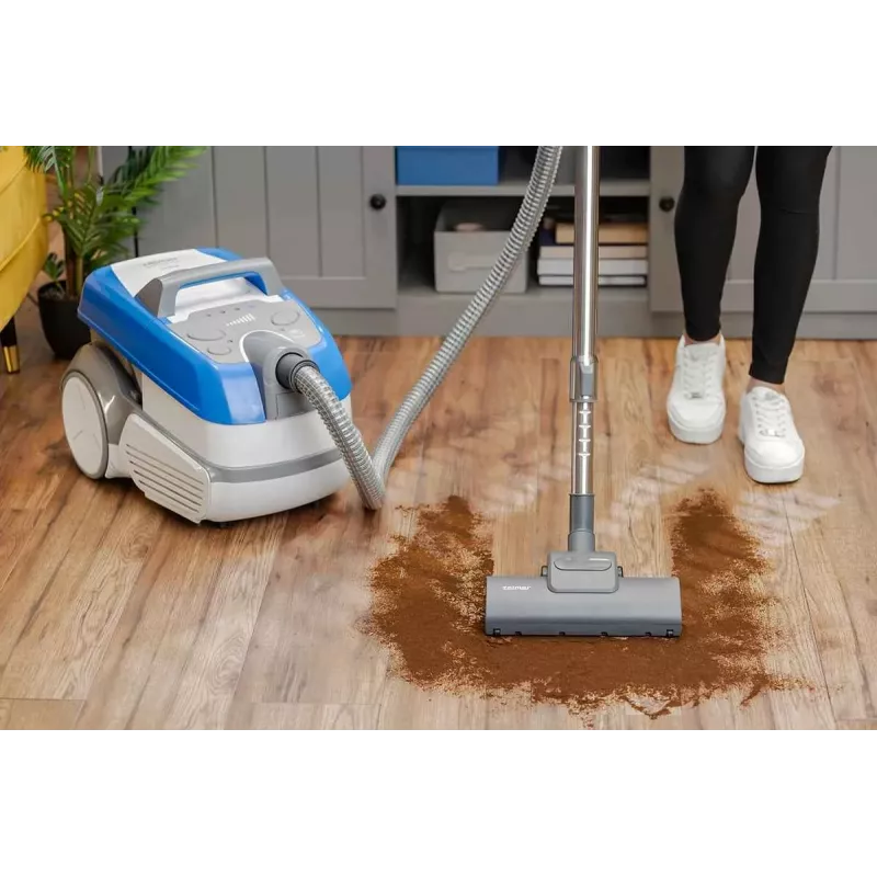 Zelmer Leon ZVC9150D siurblys sausam ir šlapiam valymui, 2100 W, HEPA, mėlynas