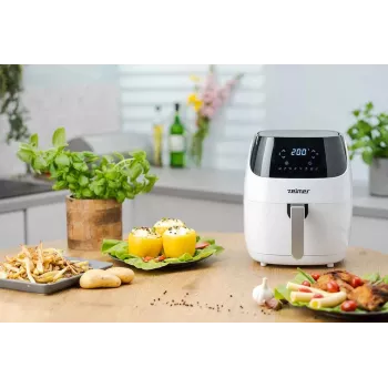 Zelmer ZAF5501W Oro gruzdintuvė be aliejaus, 5 l, 1500 W, skaitmeninis jutiklinis valdymas, balta