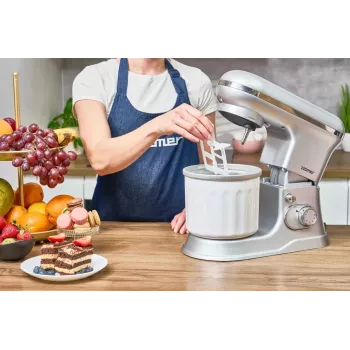 Zelmer ZKR1360 stacionarus maišytuvas – 1300 W, 5,5 l dubuo, planetinis maišymas, juoda/sidabrinė