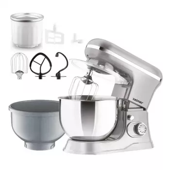 Zelmer ZKR1360 stacionarus maišytuvas – 1300 W, 5,5 l dubuo, planetinis maišymas, juoda/sidabrinė
