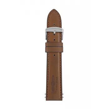 Zeppelin natūralios odos laikrodžio dirželis rudas 22mm