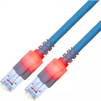ZVK GmbH EasyLan DualBoot LED tinklo kabelis RJ-45 Male to RJ-45 Male 50 cm SFTP CAT 6 mėlynas CS1OBCDCD0005