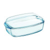 PYREX Essentials stačiakampė stiklinė talpa su dangčiu 6,5L 36x22x15cm